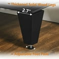 thumbnail image 4 of Spaco 65.2" Mid Century Sideboard Buffet Cabinet with Storage, Accent Storage Cabinet, Large Console Table for Indoor as Bedroom, Black, 4 of 16