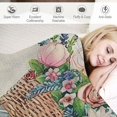 thumbnail image 3 of Chilfamy Flowers Bicycle Whimsical Print Throw Blankets for Chair Bedroom Sofa Bed Outdoor Travel, All Seasons Excellent Hand Feel Blanket 40x50in, 3 of 6
