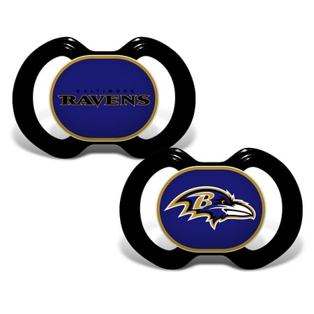 BabyFanatic Officially Licensed Pacifier 2-Pack - NFL Baltimore Ravens