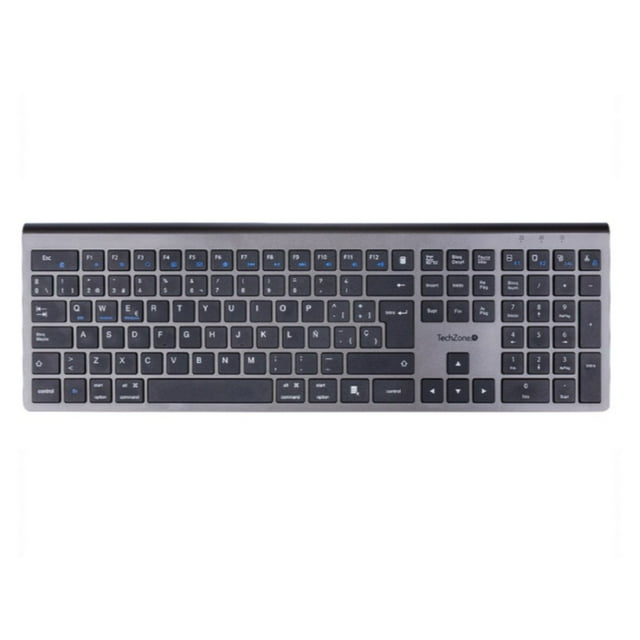 Teclado Techzonet ZACTCB01, Inalambrico, Bluetooth,Recargable, Usb Tipo C.