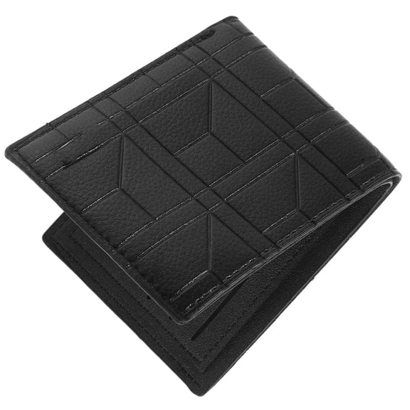 Homoyoyo Men Black PU Wallet Bifold Small Purse with Card Slots Portable Design