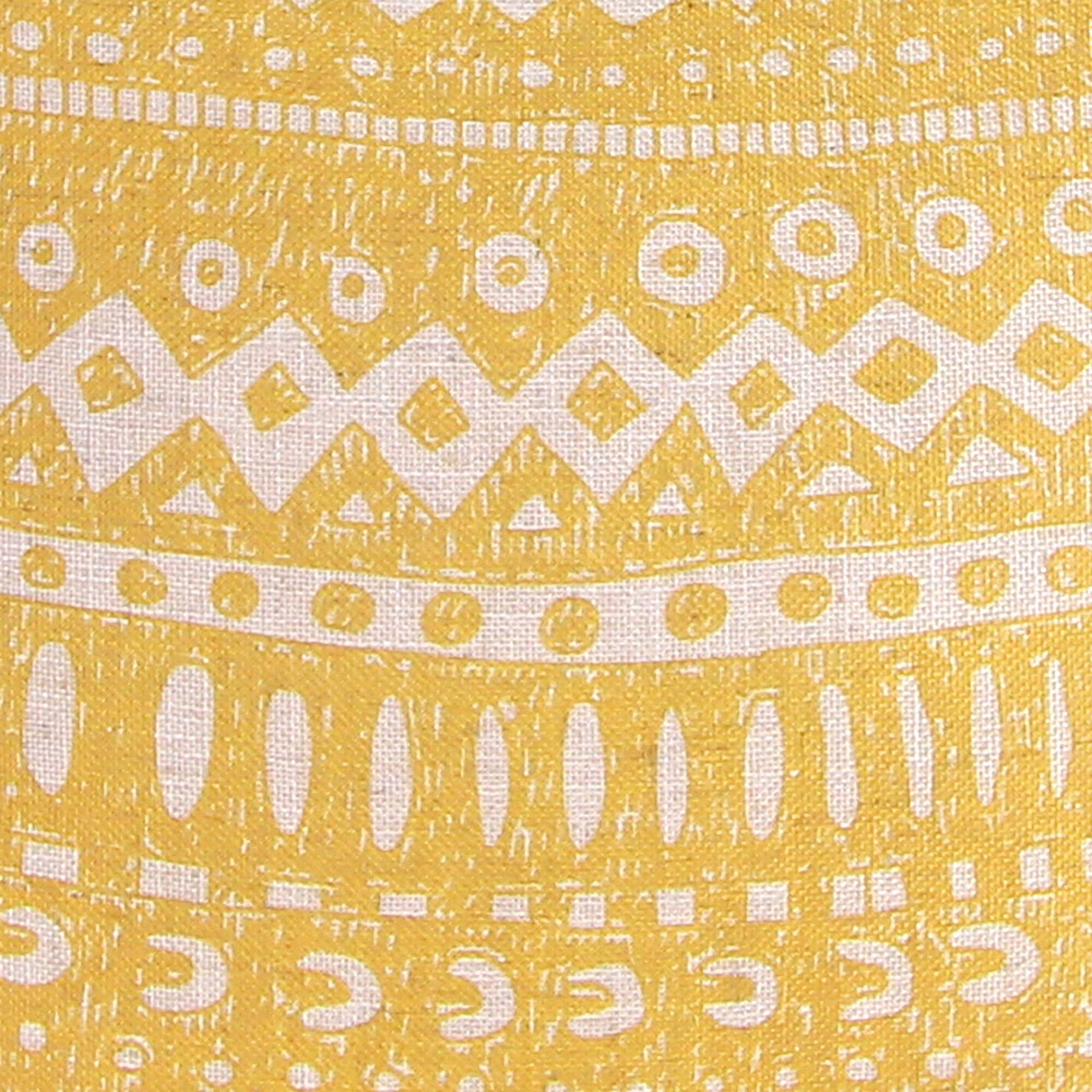 Jordan Manufacturing 18" x 18" Yellow and Cream Geometric Stripe Square Decorative Throw Pillow with Welt
