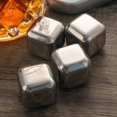thumbnail image 4 of 4 Juego de regalo de piedra para whisky, pinzas para hielo reutilizables para cubo de hielo de acero inoxidable, 4 of 5