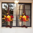 thumbnail image 5 of Zawou Orange Prelit Artificial Fall Wreath with Lights for Thanksgiving and Halloween Front Door Decor, 5 of 5
