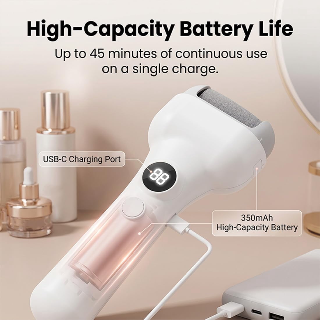 Rechargeable Electric Pedicure Tool with Smart Pressure Sensor – picture 5