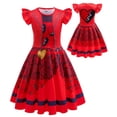 thumbnail image 5 of Hulaha Girls Red Punk Dress Kids Party Dress Costume with Wig, 5 of 5