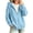 Sky Blue, variant on Oversized Zip Up Hoodie For Women Casual Long Sleeve Sweatshirts Fall Winter Track Jackets, XL