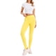 thumbnail image 2 of LEGGINGS DE ALGODÓN PARA MUJERES INSPIRADOS EN CHIC, CON CINTURA ELÁSTICA, PANTALONES DE GIMNASIO Y YOGA SUAVES, PANTALONES DE NAVIDAD CON TIRANTES, TALLA M, AMARILLO BRILLANTE, 2 of 6