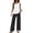 HBlack1, variant on Two Piece Sets for Women Summer Womens Summer Outfits Lounge Sets for Women Matching Tops and Bottoms Women Summer Clothes Vacation Sets Tank Top and Wide Leg Pants Set Business Casual Outfits