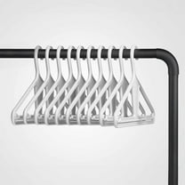 Kangaroo™ 100% Recycled High-Strength Clothing Hanger, Pants, Shirt, Jacket - Patented (Oatmilk 10-Pack)