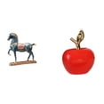 thumbnail image 1 of Elegante Escultura De Caballo Y Figura Para Decoración Del Hogar Y La Oficina. Adorno único De Caballo De Pie Y Fruta Para Sala De Estar, Estudio, Estantería Y Cafetería., 1 of 8