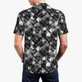 thumbnail image 4 of Balery Seamless Pattern With Skulls Printed Men’s Short Sleeve Polo Shirt, Midweight Men's Shirt,Golf Polo shirts -X-Large, 4 of 9