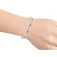 thumbnail image 5 of RYLOS Bracelets for Women 925 Sterling Silver Serenity Wave Tennis Bracelet Gemstone & Diamonds Adjustable to Fit 7"-8" Wrist, 9 - 5X3MM Blue Star Sapphire Jewelry for Women Friendship, 5 of 8