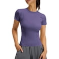 thumbnail image 2 of Ichuanyi Workout Tops for Women Short Sleeve Athletic Tee Slim Cutting Summer Running Gym Fitness Yoga Sports T-Shirt, 2 of 6