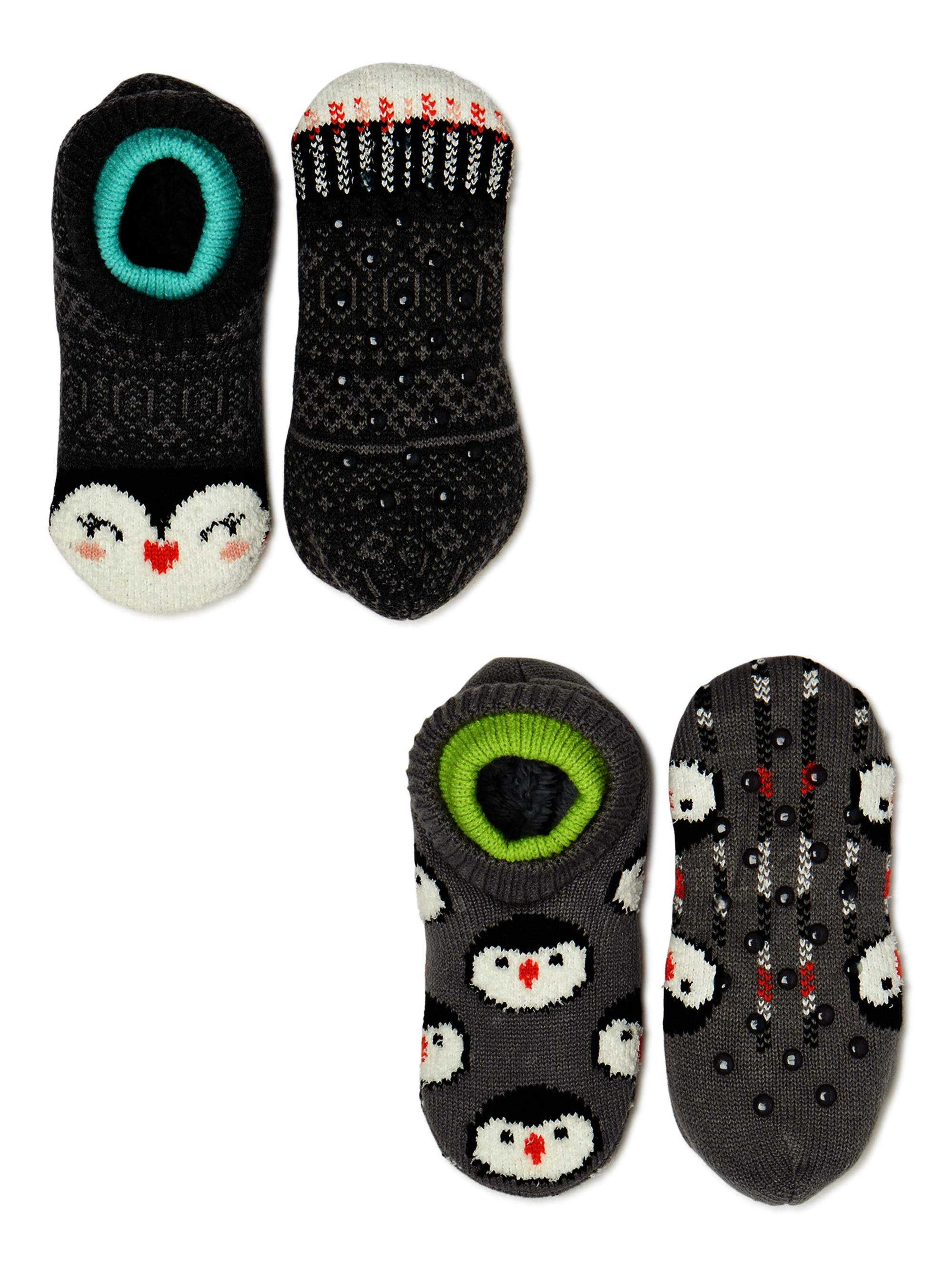 Secret Treasures Women’s Slipper Socks Double Cuffers, 2Pack