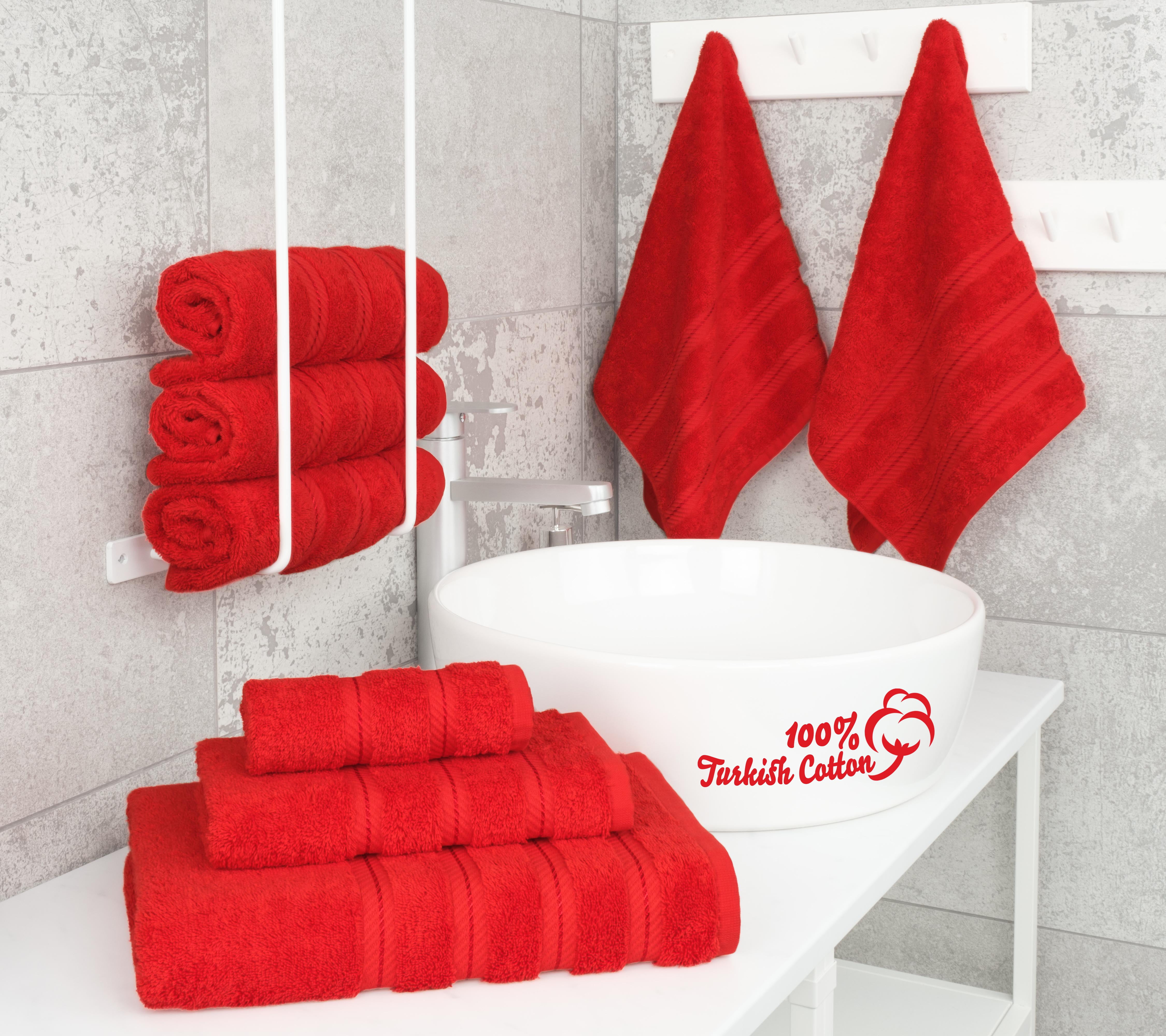 6pc LaRue Turkish Cotton Bath Towel Set Green - Makroteks