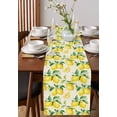 thumbnail image 2 of Yellow Lemon Burlap Cotton Table Runner 16x72 Inches Long, Summer Fruit Green Retro Farmhouse Leaf Farmhouse Table Runners, Outdoor Dining Tablecloths Decor for Baby Shower/Party/Wedding, 2 of 6