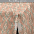 thumbnail image 4 of Geometric Dog Crate Cover, Tribal Inspired Motif with Tiny Triangles, Easy to Use Pet Kennel Cover Small Dogs Puppies Kittens, 7 Sizes, Salmon Almond Green, by Ambesonne, 4 of 6