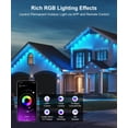 thumbnail image 4 of Luces exteriores permanentes Fussion RGB de 100 pies con control APP, 4 of 7