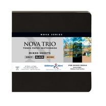 Stillman & Birn Nova Series Soft-Cover Mixed Sheets Sketchbook, Trio, 7.5" x 7.5"