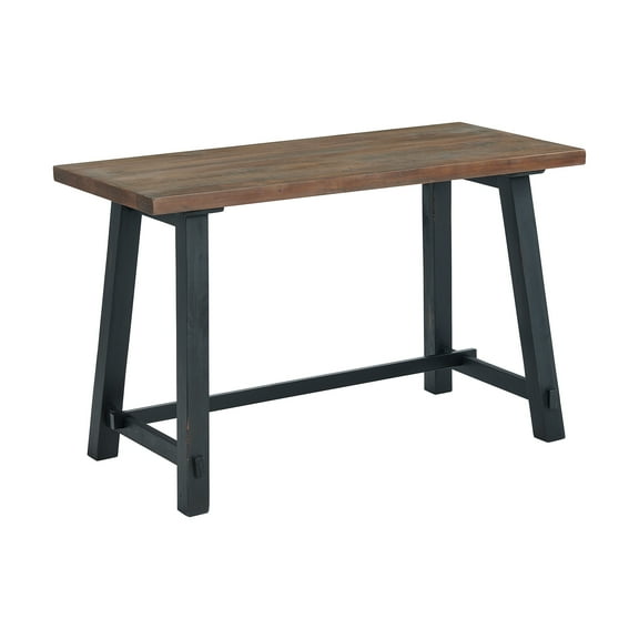 Alaterre Adam 23" x 48" x 30" Wood Portable Small Desk, Brown/Distressed Black
