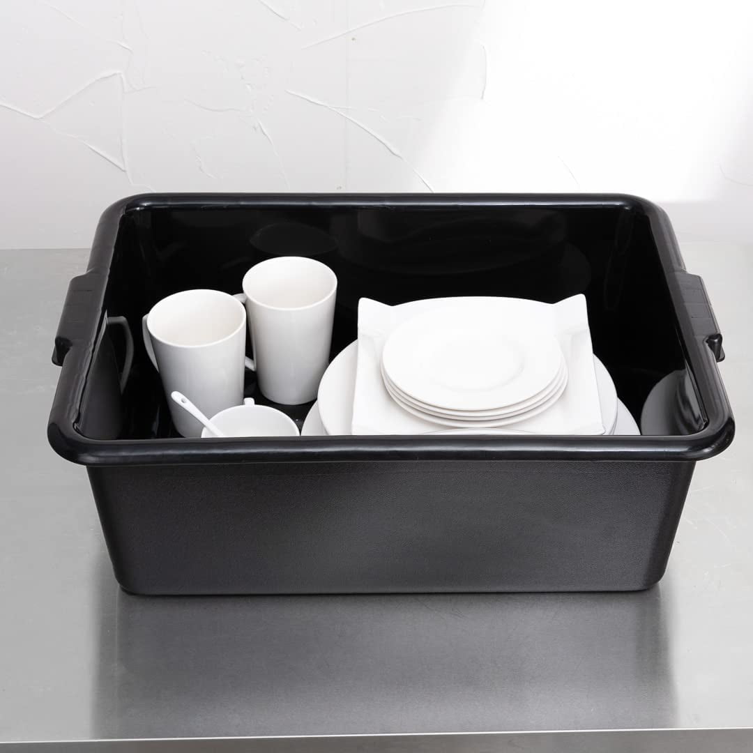 Restaurantware LID ONLY: RW Clean 23.2 Inch x 16.9 Inch Bus Tub Lid, 1  Snap-On Lid For Bus Box - With Handles, Black Plastic Restaurant Tub Lid,  Bus