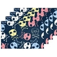 thumbnail image 5 of EREHome Cute Skull Placemat Plate Holder Set of 4, Table Mats Protector 12x18 inch, 5 of 5