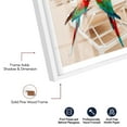 thumbnail image 4 of Beachside Parrot Pair Shadowbox Print Coastal Art Prints by Notoriart, White Frame, 25 x 37, 4 of 7