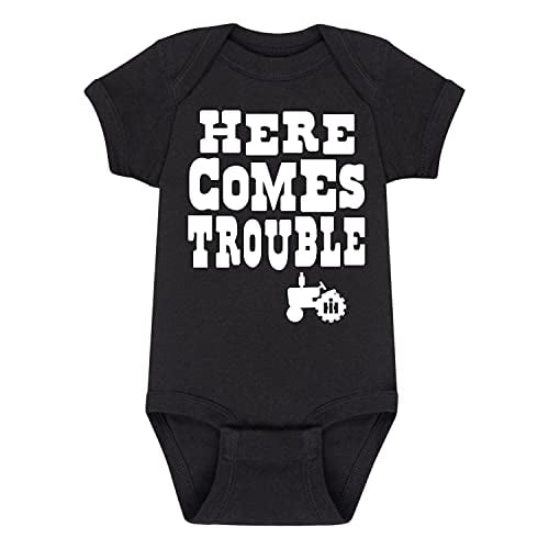 Case IH Here Comes Trouble - Infant Baby One Piece - Size 18 Months Black