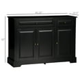 thumbnail image 3 of HOMCOM Sideboard Buffet Cabinet, Modern Kitchen Cabinet with 2 Drawers and Adjustable Shelves, Coffee Bar Cabinet, Black, 3 of 8