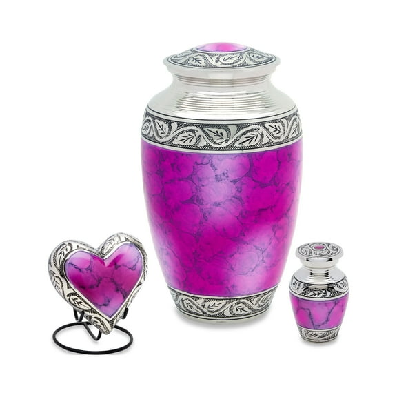 Urnsdirect2u Grecian Pink Urn Set, capacity of 226 cubic inches