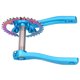 thumbnail image 4 of ZK?22 Juego de bielas de bicicleta de aleación de aluminio Accesorio integral de brazo de manivela de una sola velocidad 36T para bicicletaAzul, 4 of 8