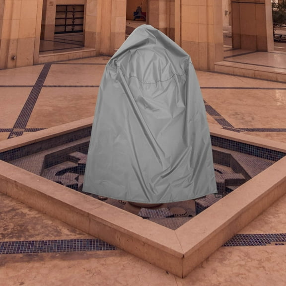 OUNONA 1Pcs Grey Garden Fountain Covers Waterproof 420D Oxford Cloth for Winter Use