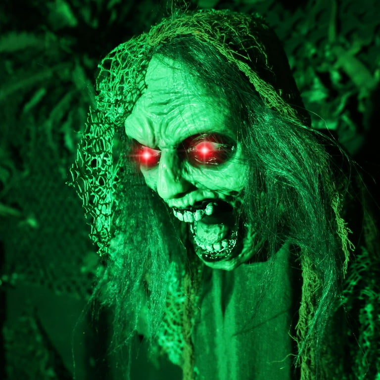 Haunted Hill Farm 5.5 ft Lifesize Animatronic Zombie with Chains
