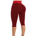 thumbnail image 3 of Vedolay High Waist Yoga Pants With Pockets Women's High Waisted Yoga Pants Stretch Sweatpants Casual Pants,Red L, 3 of 4