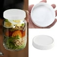 thumbnail image 2 of 70mm Tight Seal Glass Jar With White Lid & Matching Silicone Ring Storage Solution For Pantry Seal compatible with Machine Mini Automatic Compression Vacuum Sealer Travel Bag Vacuum Automatic Food, 2 of 4