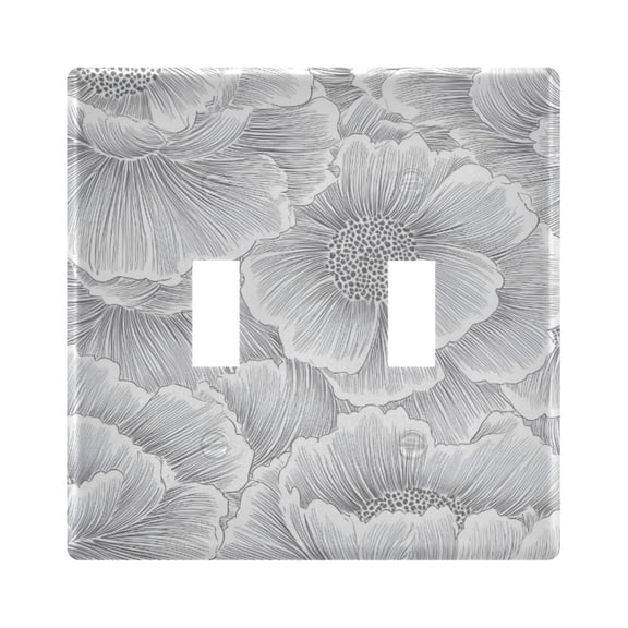 Light Switch Cover Abstract Flowers Plates Faceplate Decorative Switch Plate for Bedroom Home Decor