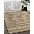 thumbnail image 2 of Ahgly Company Indoor Rectangle Contemporary Dark Almond Brown Abstract Area Rugs, 2' x 5', 2 of 6