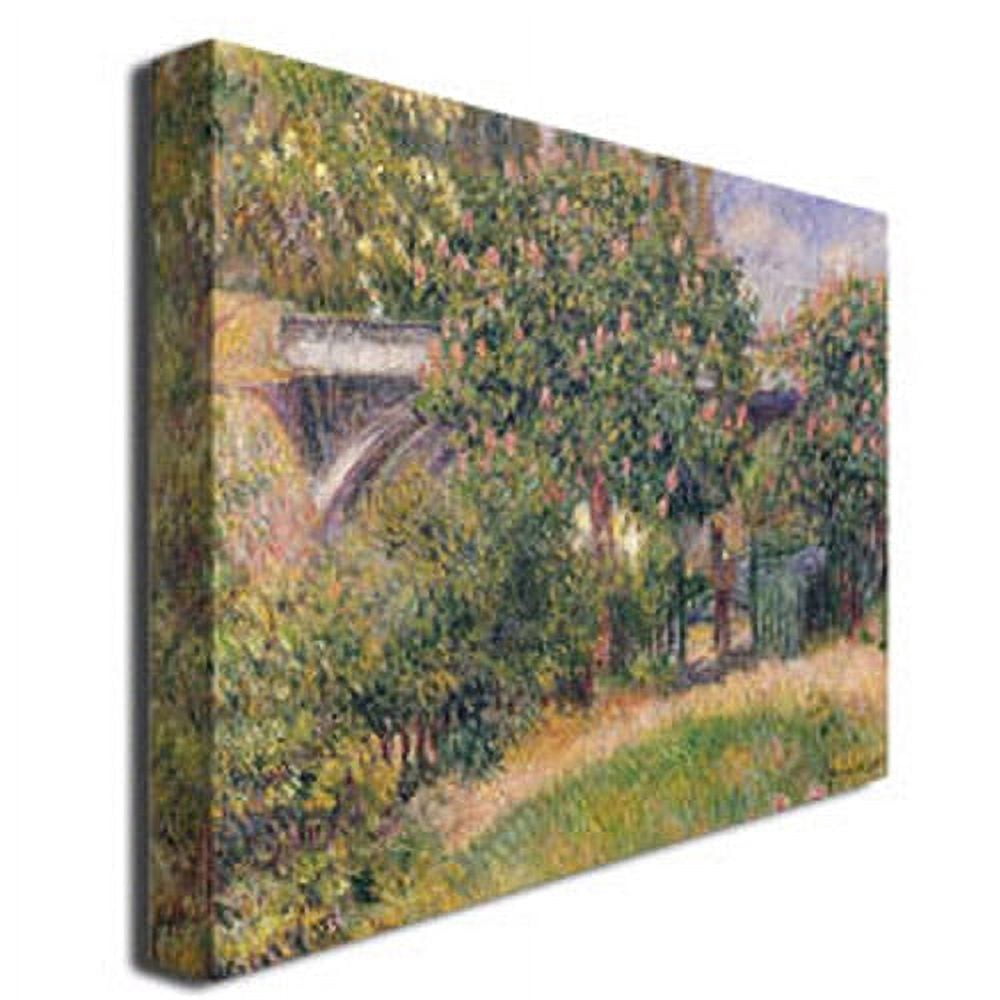 Trademark Fine Art "Railway Bridge at Chatou, 1881" Canvas Art by Pierre Renoir