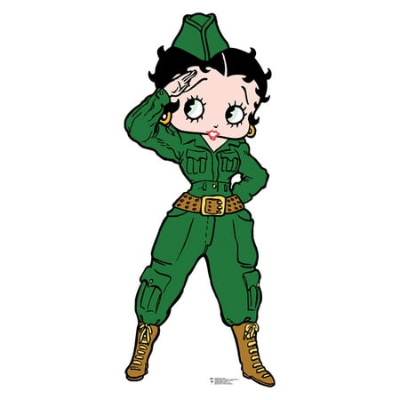 Advanced Graphics 148 Betty Boop Soldier - 68" x 28" Cardboard Standup