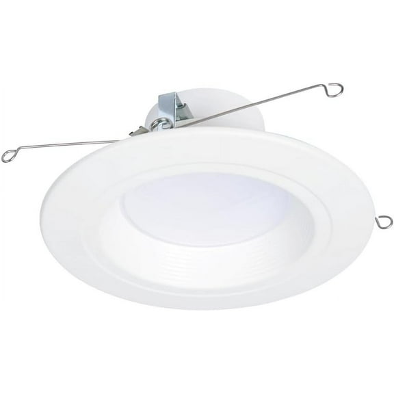 HALO RL Series 5/6 inch Recessed LED Light  Retrofit Ceiling & Shower Downlight, Selectable CCT and Selectable Lumens, Dim to Warm, Matte White Retrofit Baffle Trim, 900/1200 Lumens