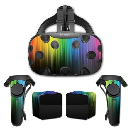 Skin Decal Wrap Compatible With HTC Vive Full Coverage Rainbow Streaks