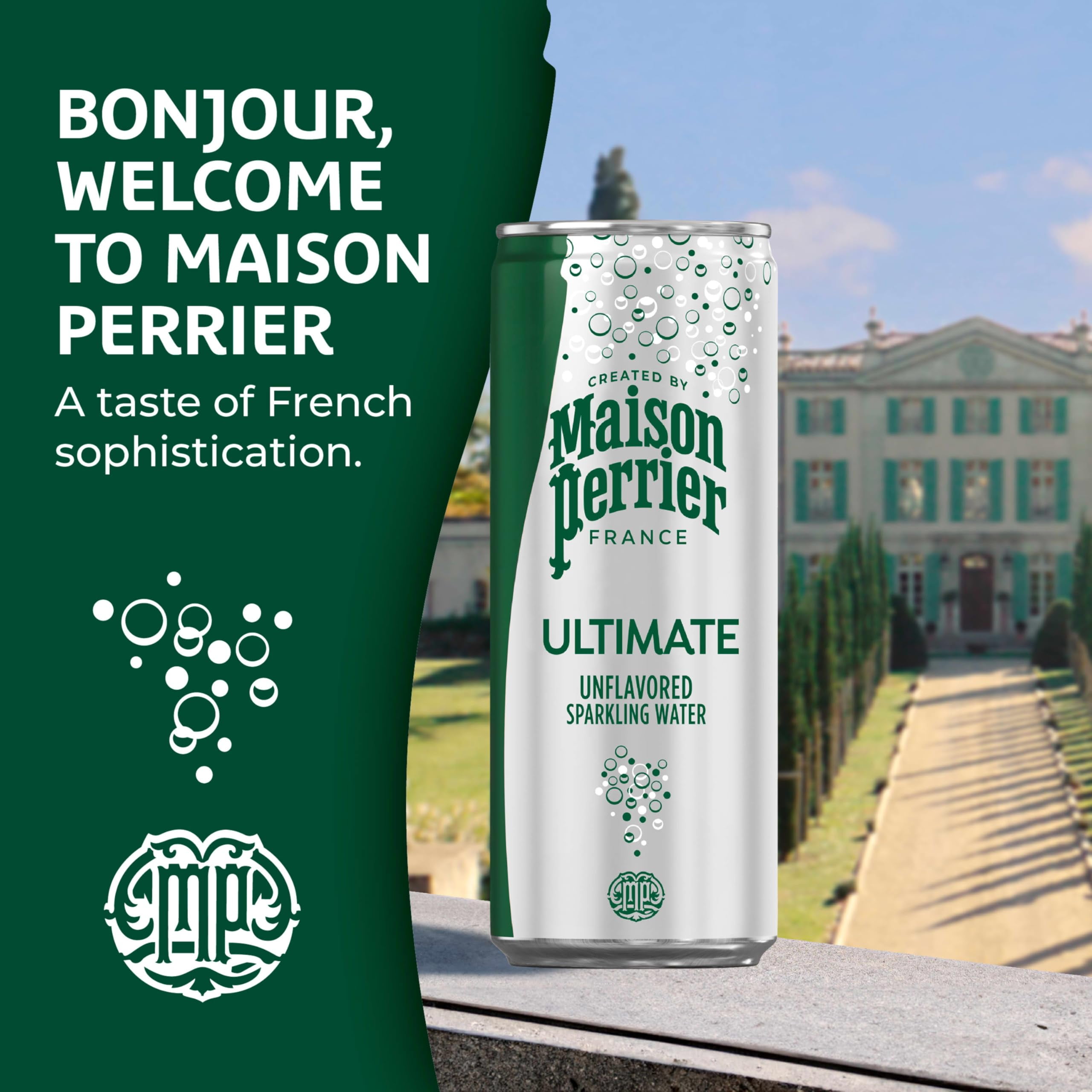 Maison Perrier Ultimate Sparkling Water, 11.15 AIS1&nbsp;Fl Oz Cans, 8 Count, 3 Pack