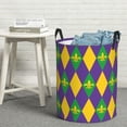 thumbnail image 5 of Picia Mardi Gras Large Laundry Basket, Waterproof, Freestanding Laundry Hamper, Collapsible Tall Clothes Hamper with Extended Handles-Medium, 5 of 8