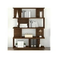 thumbnail image 4 of Kathy Ireland Home by Bush Furniture Madison Avenue Large Geometric Etagere Bookcase with Doors-Color:Modern Walnut, 4 of 8