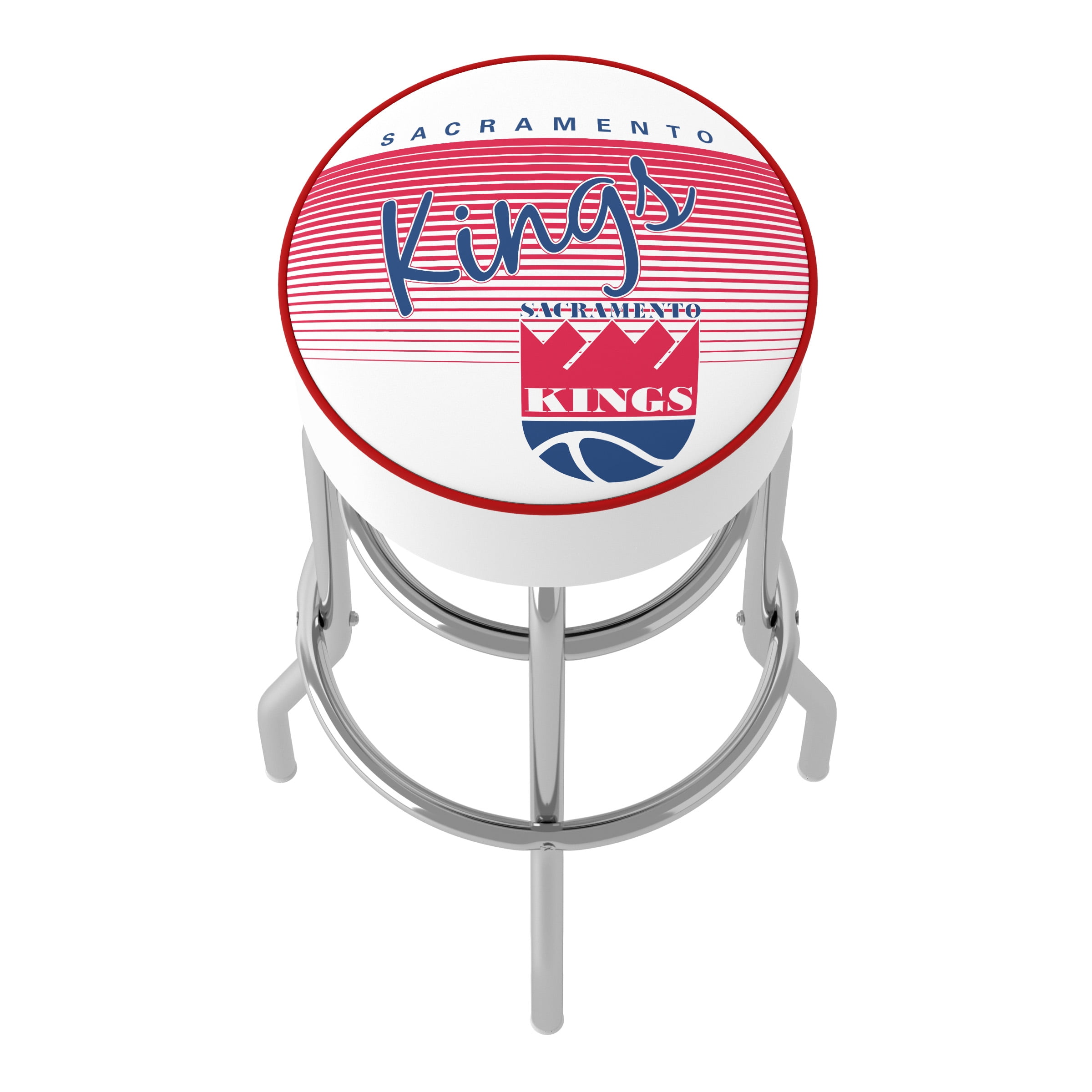 Trademark Gameroom Sacramento Kings Hardwood Classics Bar Stool with Padded Seat