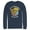 Navy Blue, variant on Men's The Simpsons Ralph and His Cat Long Sleeve Shirt Athletic Heather Large
