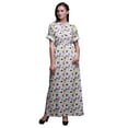 thumbnail image 1 of Bimba Rayon Circle & Triangle Geometric Womens Printed Side Slit SummerDressLong Maxi Gown-XX-Large, 1 of 6