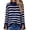 D Blue, variant on DOKOTOO Pullover Sweaters for Women Casual Loose Long Sleeve Mock Neck Ribbed Jumper Sweaters Chunky Knit Baggy Fall Striped Sweater Top Size Large US12-14