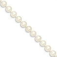 thumbnail image 1 of 14k 8-9mm White Near Round Freshwater Cultured Pearl Necklace in 14k Yellow Gold, 1 of 3